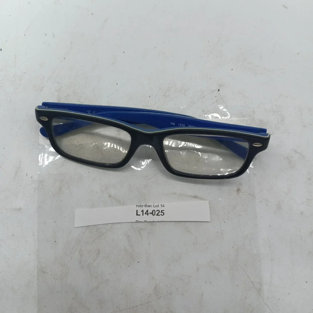 Ray-Ban RB1535 Jr 3600 Gray Blue Kids Rectangle Eyeglasses Frames Only 25